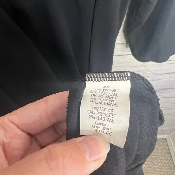 Theory black long sleeve mini dress with pockets size  medium - Picture 9 of 10